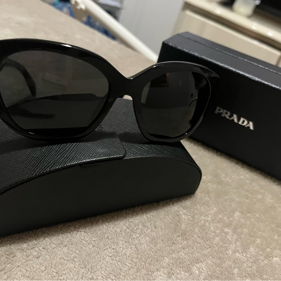 Prada Glossy Black Sunglasses main image 5